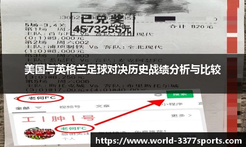 美国与英格兰足球对决历史战绩分析与比较
